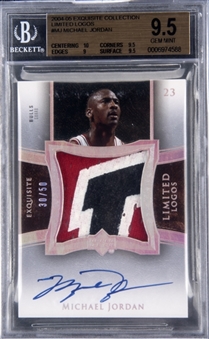 2004-05 UD Exquisite Collection "Limited Logos" #MJ Michael Jordan Signed Relic Card (#30/50) – BGS GEM MINT 9.5/BGS 10